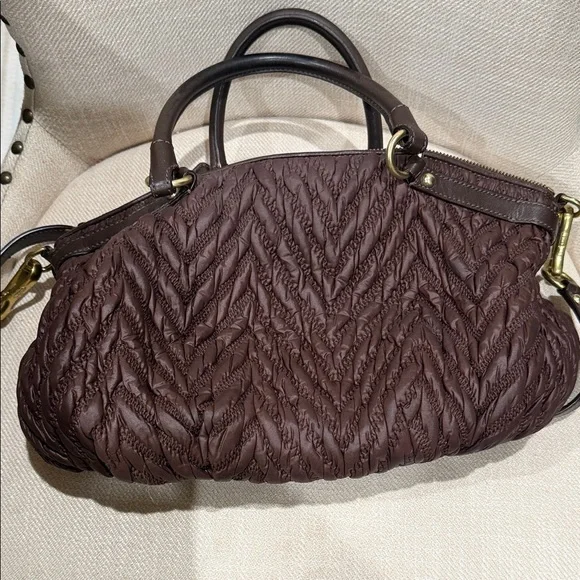 COACH 18634 MADISON QUILTED CHEVRON NYLON LINDSEY - Picture 6 of 8